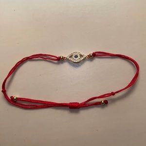 NWOT evil eye red thread adjustable bracelet
